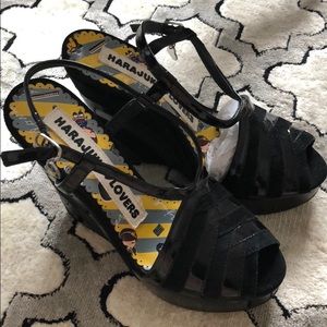Harajuku Lovers platform wedges NWOT